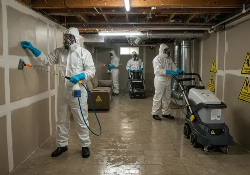 Basement Moisture Removal and Structural Drying process in Perry County, AL